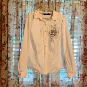 Harley Davidson white dress shirt